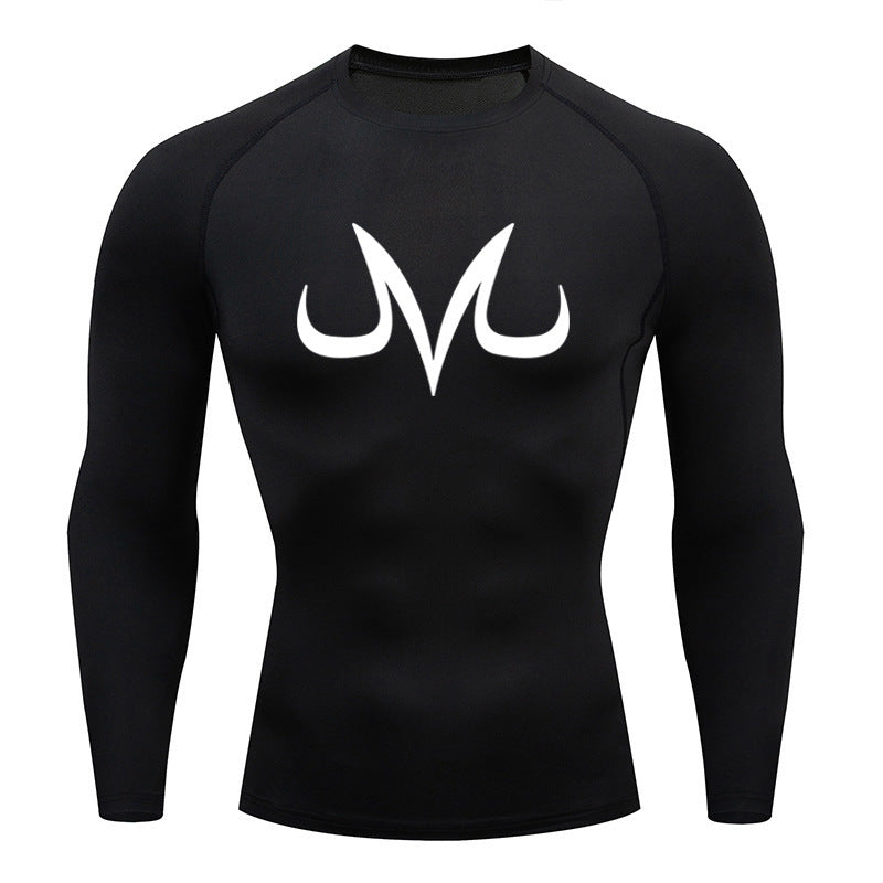 Men's Fitness Sports Running Tight Round Neck T-shirt Compression And Quick-drying Top