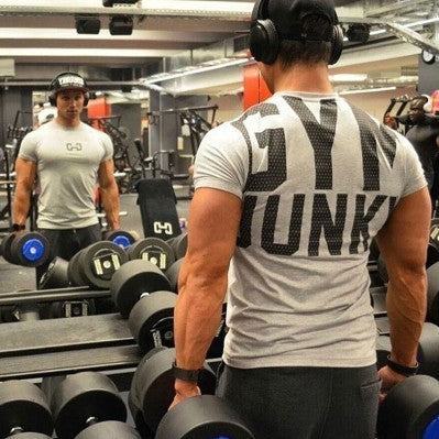 Wheat XLR muscle fitness brothers sports leisure men's T-shirt printed cotton short sleeved slim quick dry shirt