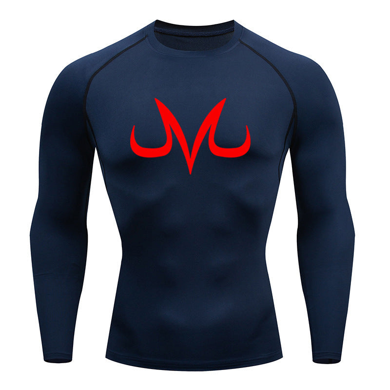 Men's Fitness Sports Running Tight Round Neck T-shirt Compression And Quick-drying Top
