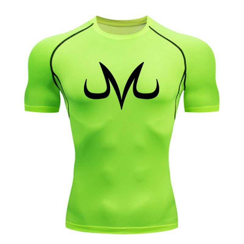 Men's Fitness Sports Running Tight Round Neck T-shirt Compression And Quick-drying Top