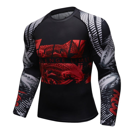 Fitness Clothing Men's High Elastic Compression Running Quick-drying T-shirt