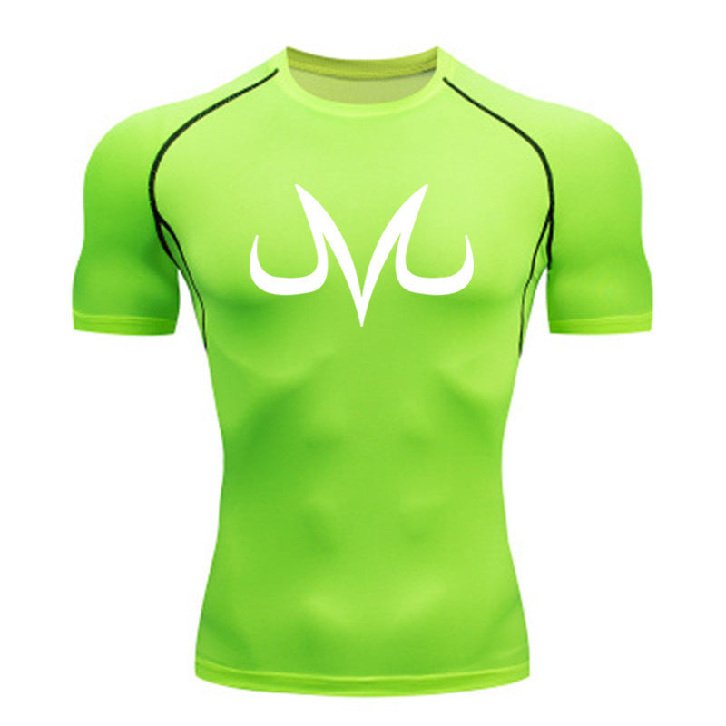 Men's Fitness Sports Running Tight Round Neck T-shirt Compression And Quick-drying Top