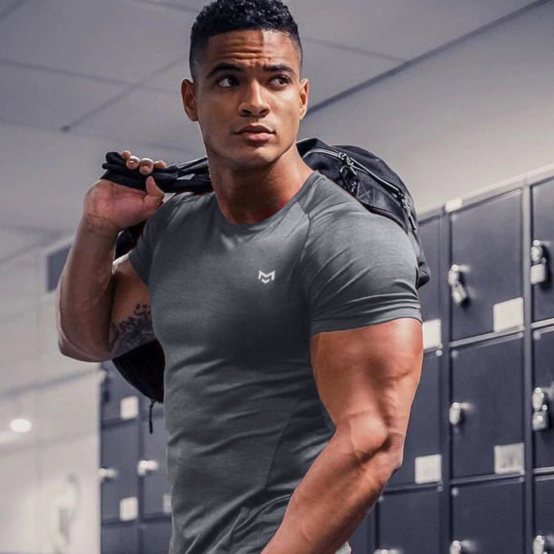 Running Training Elastic Quick Dry Tights Men's Sports T-shirt
