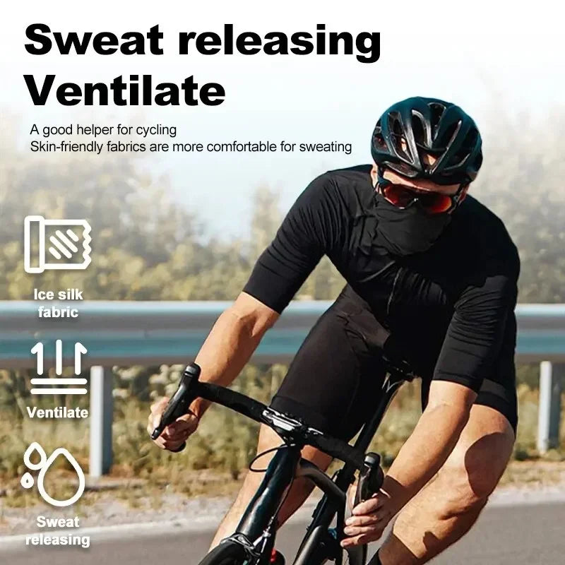 Cycling mask Bicycle windproof and dustproof mask Sports mask Sweat-absorbing face scarf Breathable scarf Summer cool turban