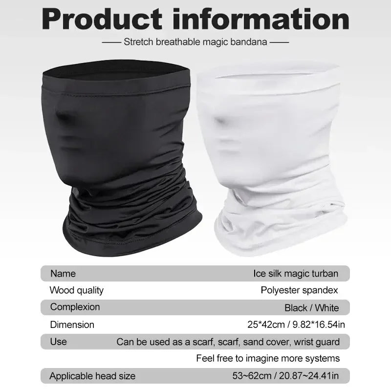 Cycling mask Bicycle windproof and dustproof mask Sports mask Sweat-absorbing face scarf Breathable scarf Summer cool turban