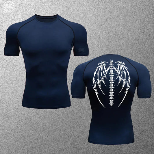 Elastic and Comfortable Men's Tops Thin Quick-drying Running T-shirt Gym Fitness Training Clothes Breathable Short-sleeved S-3XL