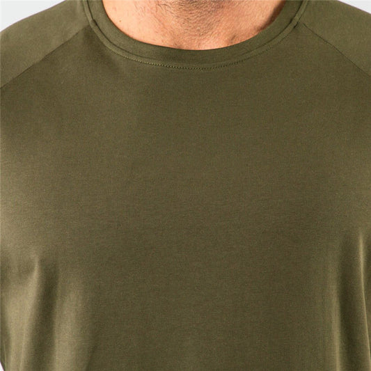 Muscular Male Brothers Workout Clothes Short-sleeved Stretch Slim Fit