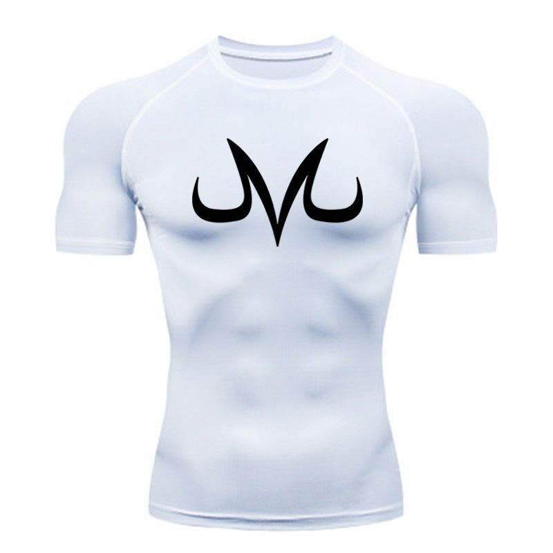 Men's Fitness Sports Running Tight Round Neck T-shirt Compression And Quick-drying Top
