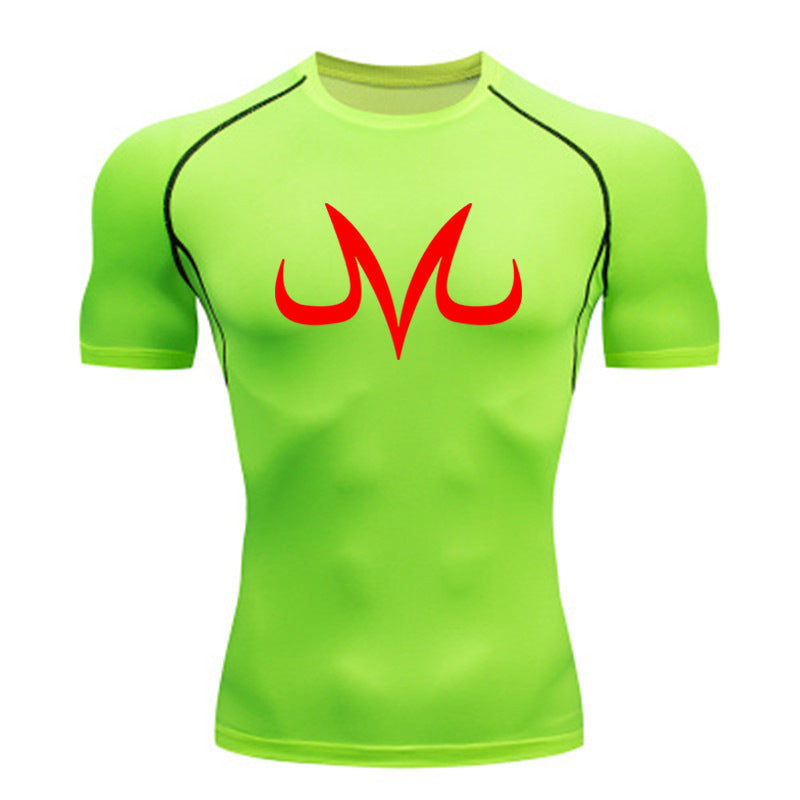 Men's Fitness Sports Running Tight Round Neck T-shirt Compression And Quick-drying Top