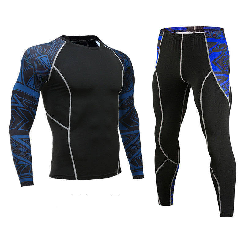 Flower Arm Men's Fitness Suit Quick-Drying Basketball Printing Training Suit