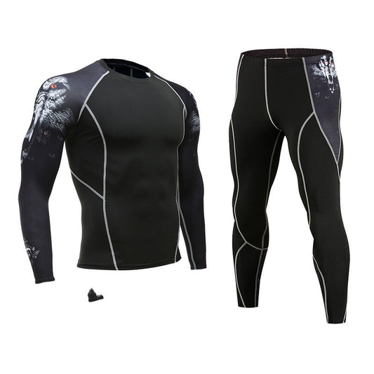 Flower Arm Men's Fitness Suit Quick-Drying Basketball Printing Training Suit