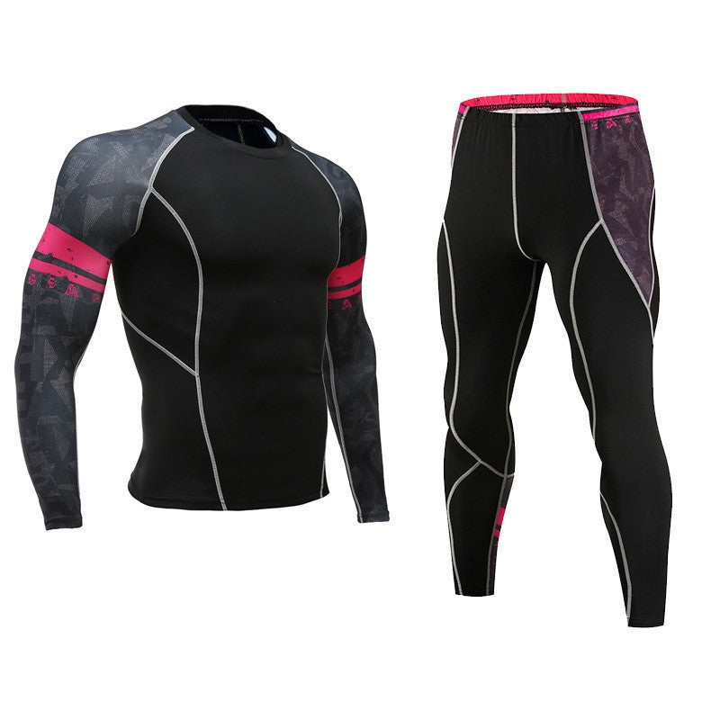 Flower Arm Men's Fitness Suit Quick-Drying Basketball Printing Training Suit