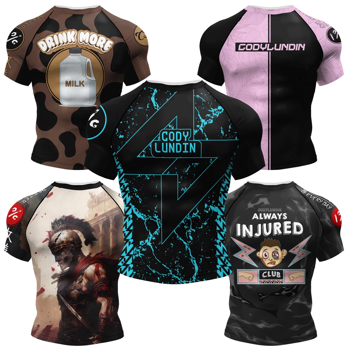Men's Printed Short-sleeved Sweat-wicking Quick-drying Breathable