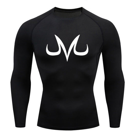 Men's Fitness Sports Running Tight Round Neck T-shirt Compression And Quick-drying Top
