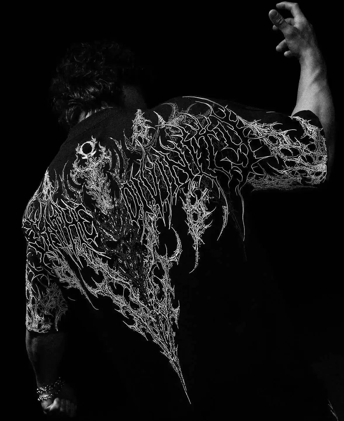 Gothic Punk T-shirt Loose Casual Sports Short Sleeve T Shirt BD Cotton Material Unisex Design Top