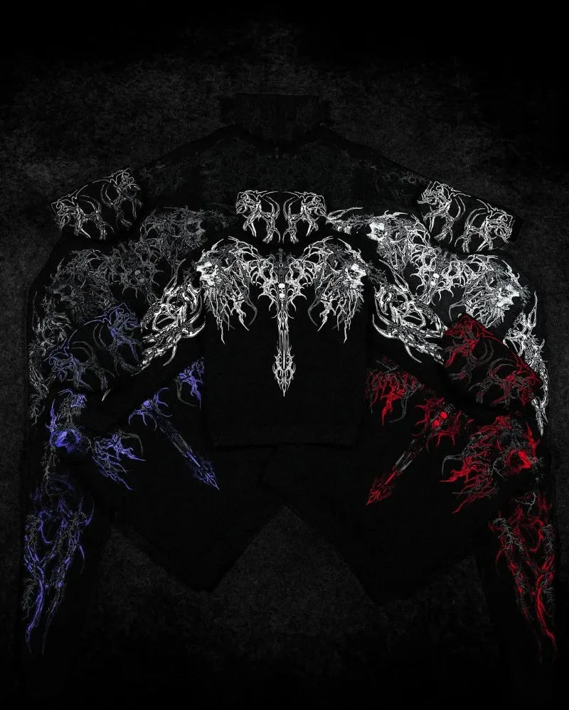 American High Street Fashion Clothing Street Hip-hop Retro Striped Fashionable Loose Zipper Hoodie Harajuku Casual Sweatshirt