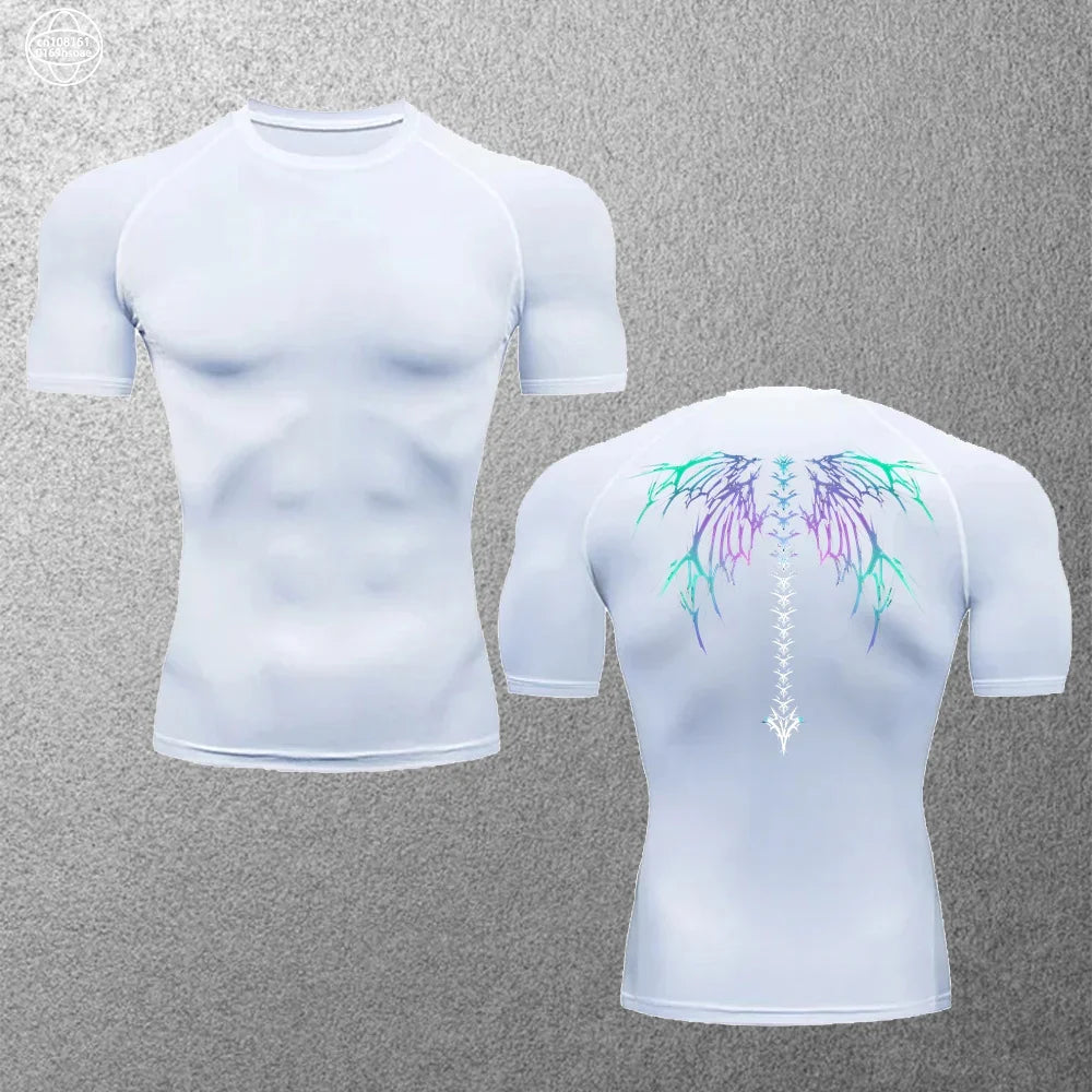 Elastic and Comfortable Men's Tops Thin Quick-drying Running T-shirt Gym Fitness Training Clothes Breathable Short-sleeved S-3XL