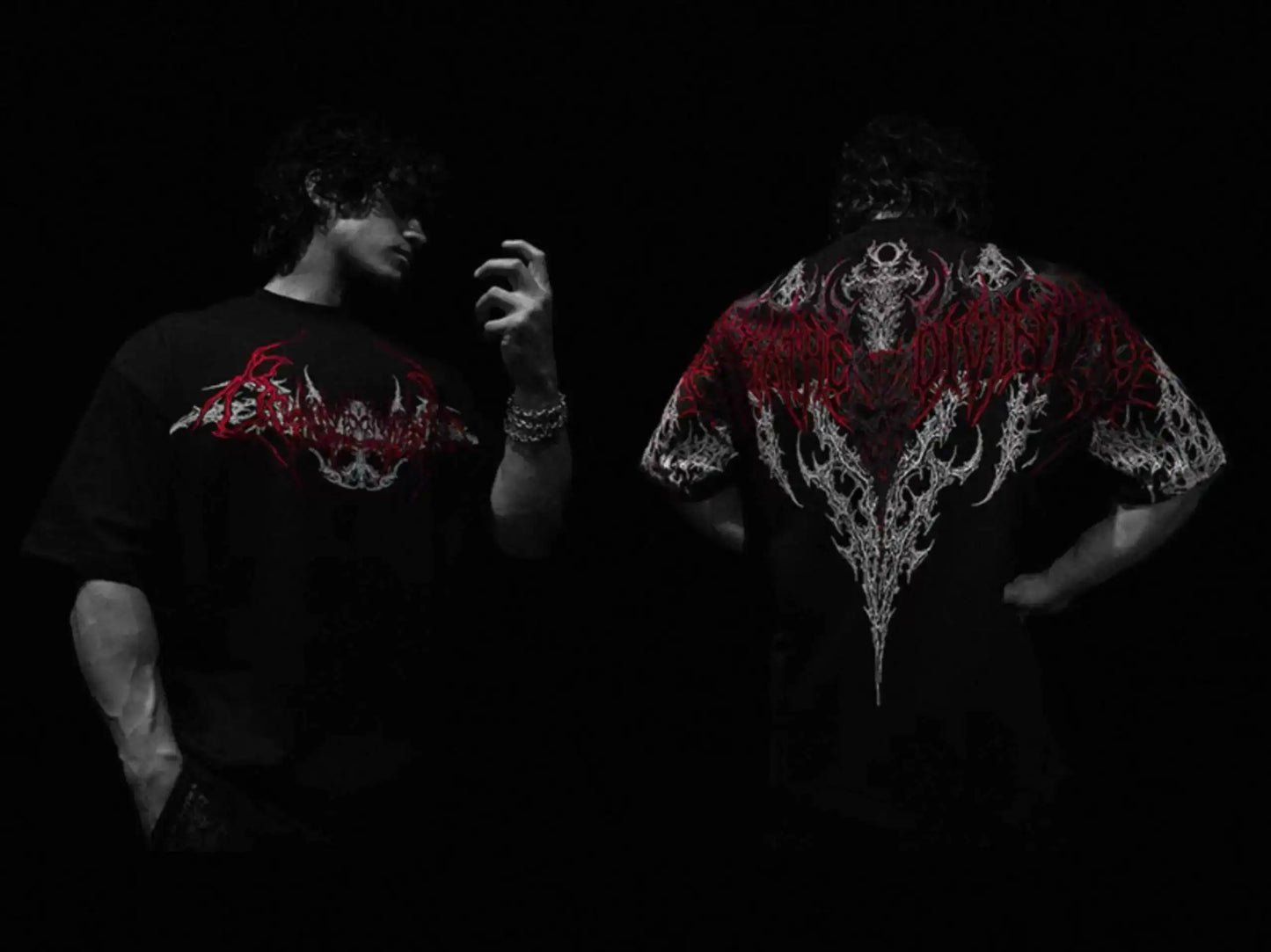 Gothic Punk T-shirt Loose Casual Sports Short Sleeve T Shirt BD Cotton Material Unisex Design Top