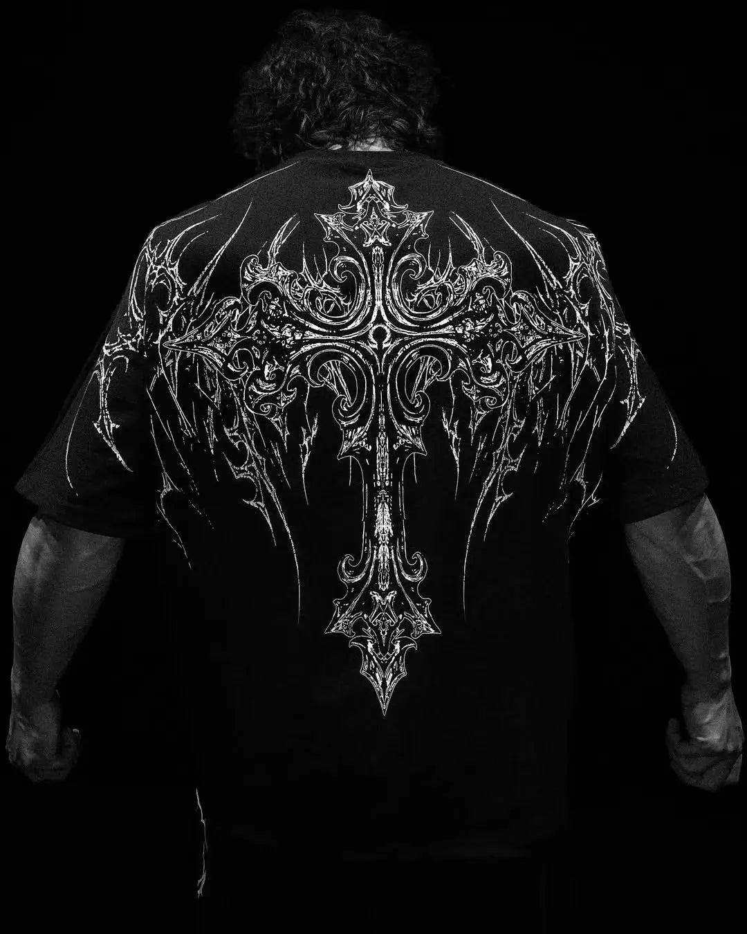 American Fashion Retro Dark Street Style Clothing Harajuku Casual Loose Cotton T-shirt Men Summer Gothic Oversized Short Sleeves