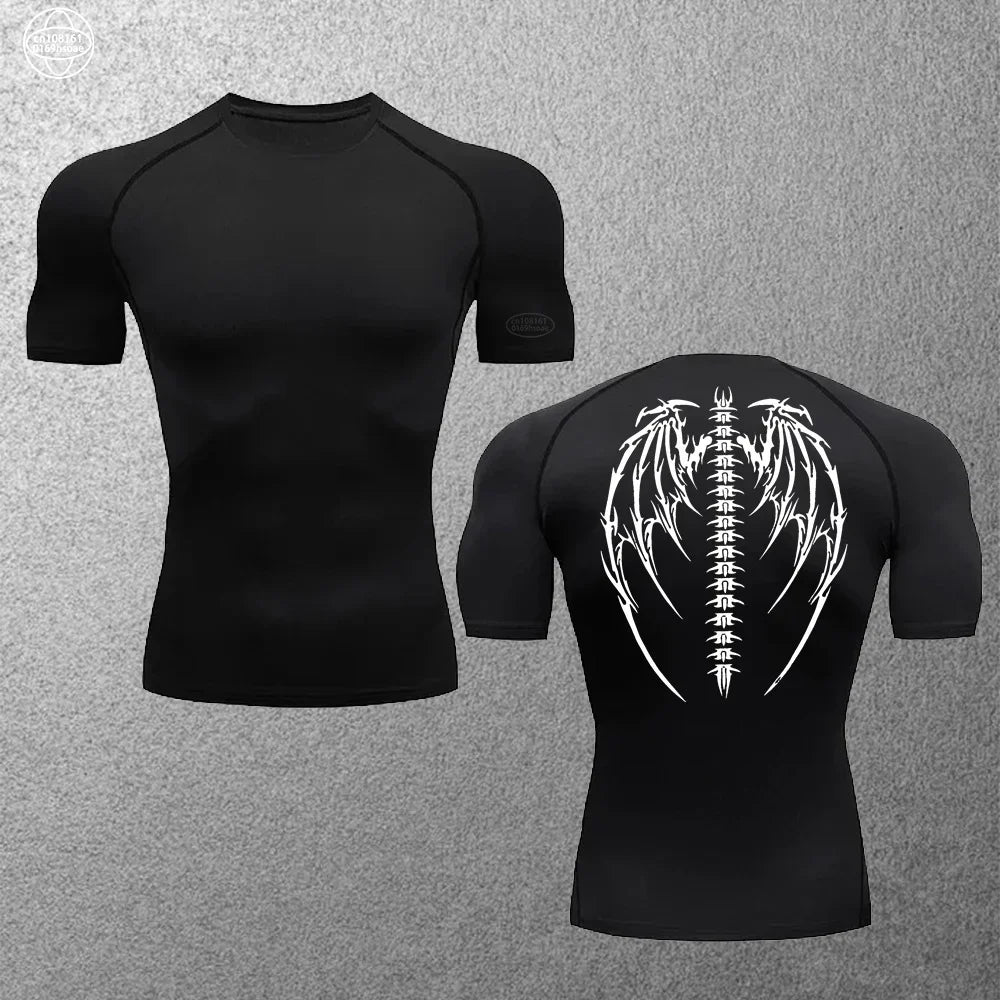 Elastic and Comfortable Men's Tops Thin Quick-drying Running T-shirt Gym Fitness Training Clothes Breathable Short-sleeved S-3XL