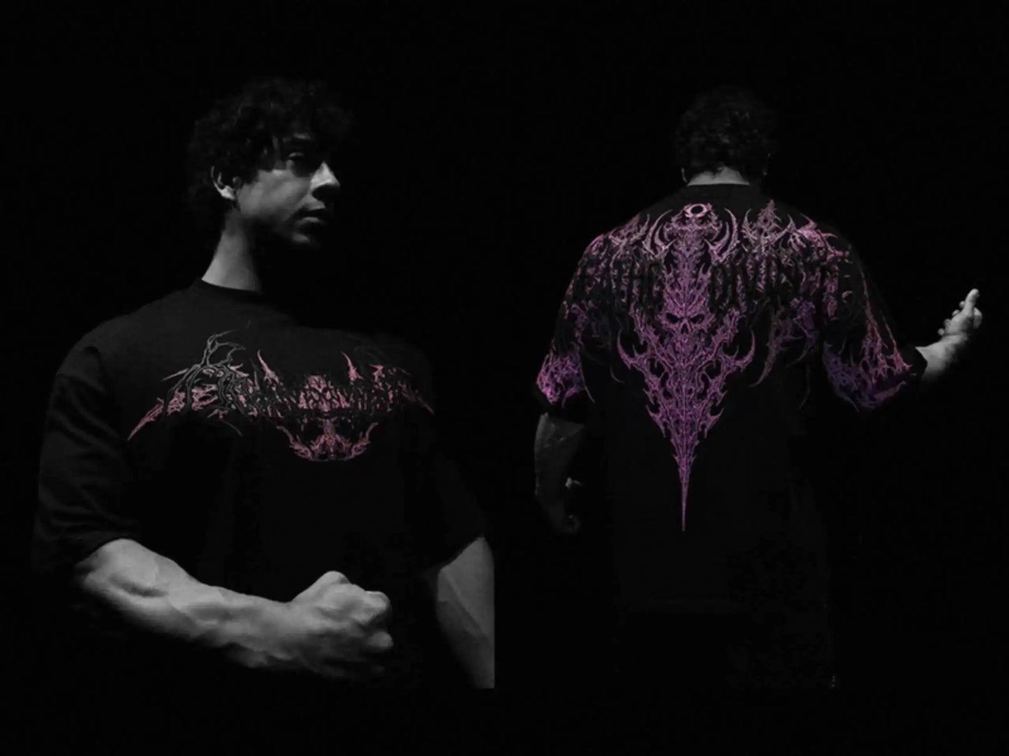 Gothic Punk T-shirt Loose Casual Sports Short Sleeve T Shirt BD Cotton Material Unisex Design Top