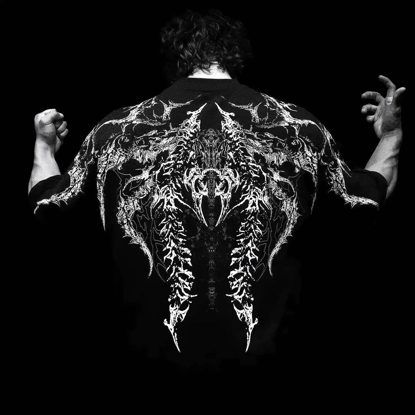 Gothic Punk T-shirt Loose Casual Sports Short Sleeve T Shirt BD Cotton Material Unisex Design Top