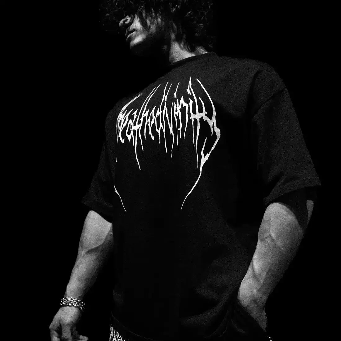 Good Quality Gym Fitness Sport Hip Hop Punk Short Sleeve T Shirt Man Woman Pure Cotton Gothic Vintage Printed T-shirt Tops