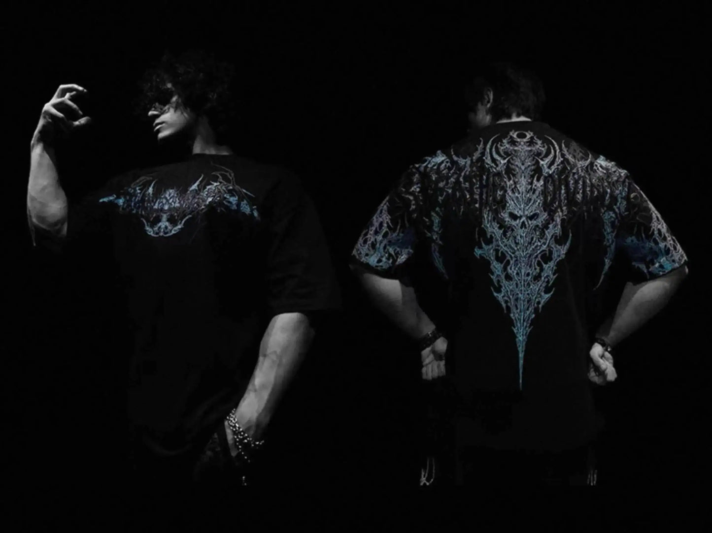 Gothic Punk T-shirt Loose Casual Sports Short Sleeve T Shirt BD Cotton Material Unisex Design Top