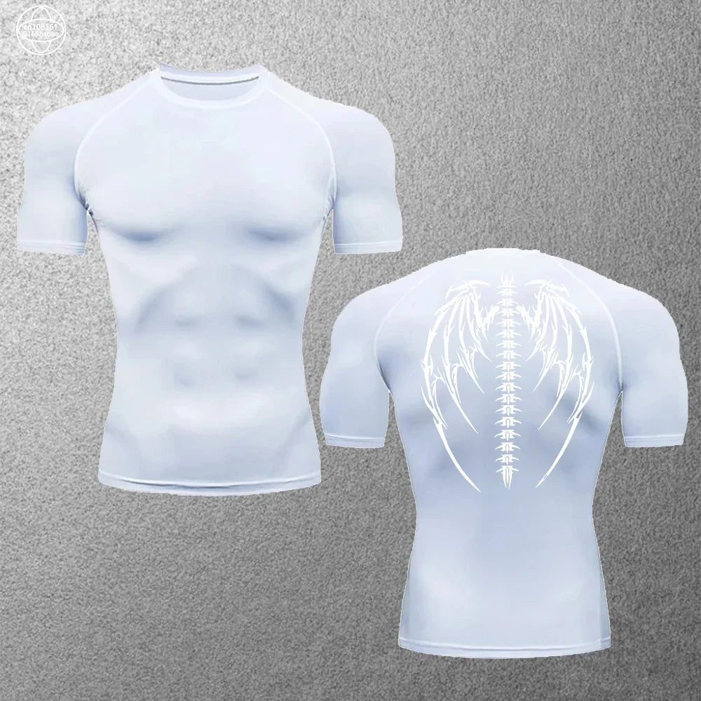 Elastic and Comfortable Men's Tops Thin Quick-drying Running T-shirt Gym Fitness Training Clothes Breathable Short-sleeved S-3XL