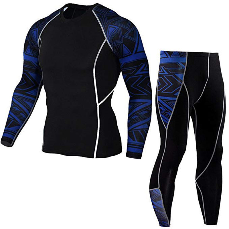Flower Arm Men's Fitness Suit Quick-Drying Basketball Printing Training Suit