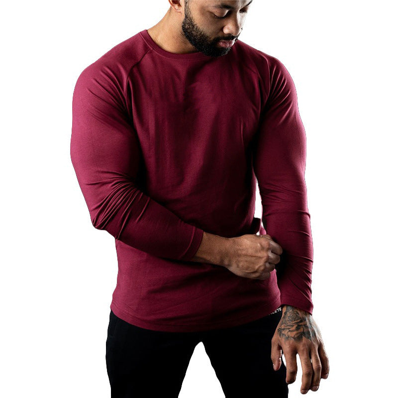 Long Sleeve Tight Sports T-shirt Round Neck Quick-drying Exercise Top